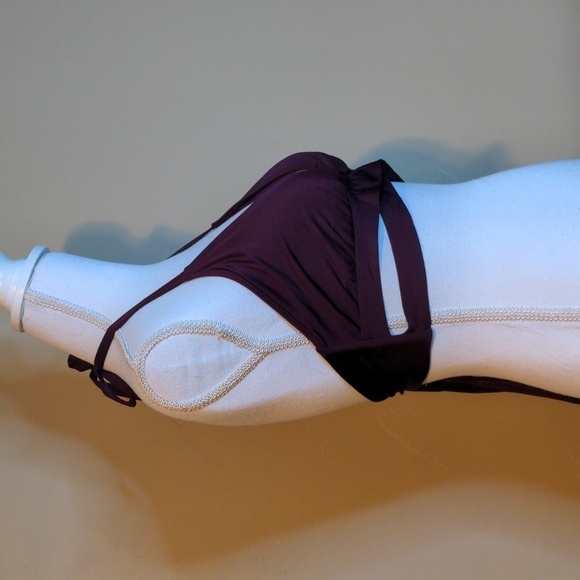 KONA SOL Faux Wrap Halter Bikini with Poppin Cherry String Bikini Bottom Size L - Picture 4 of 13